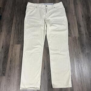 Peter Millar Size 38x30 Tan The Perfect Poplin Pants Chino White Work Golf